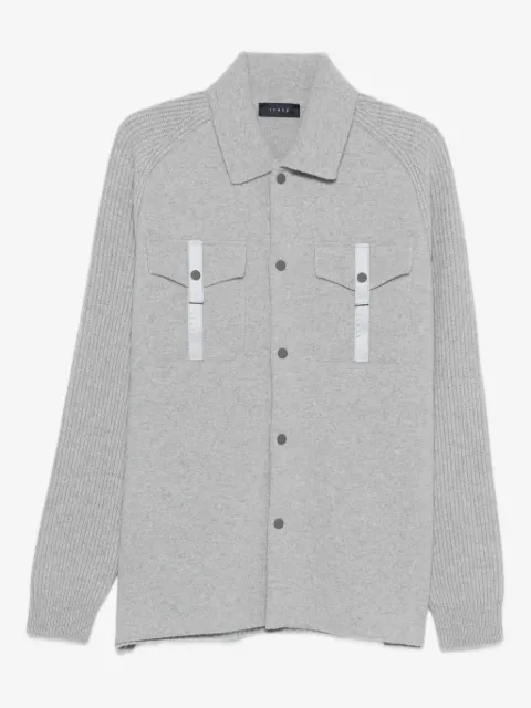 Sease ribbed-sleeve shirt jacket