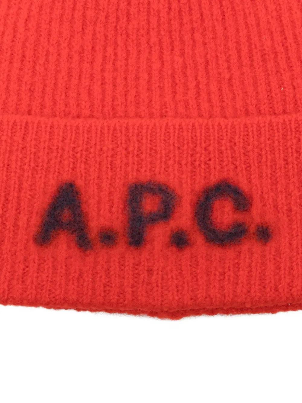 A.P.C. Muts verfraaid met logo Rood
