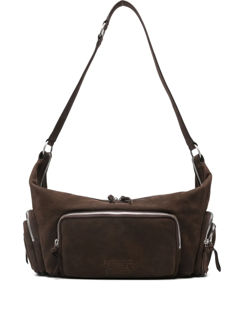 Margesherwood Zip-pocket Shoulder Bag In Brown