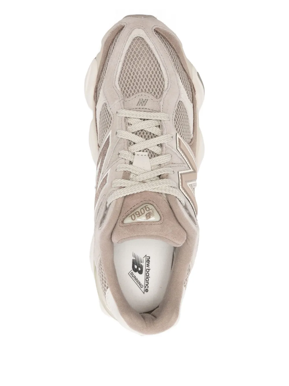 New Balance 9060 chunky sneakers met mesh vlakken Bruin