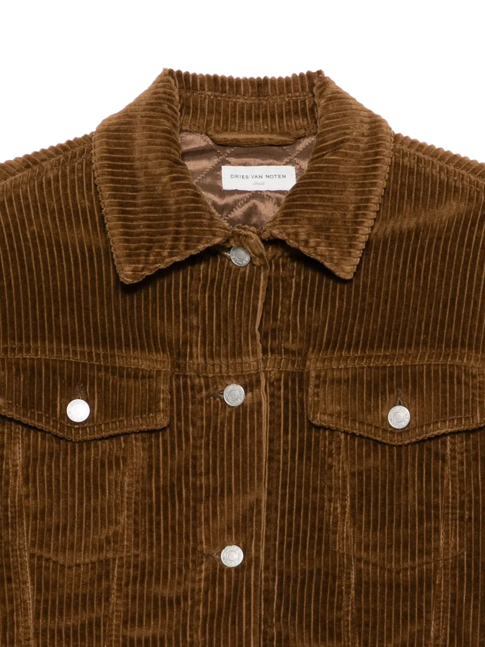 Pre-owned Dries Van Noten 1990s Corduroy Jacket In Brown