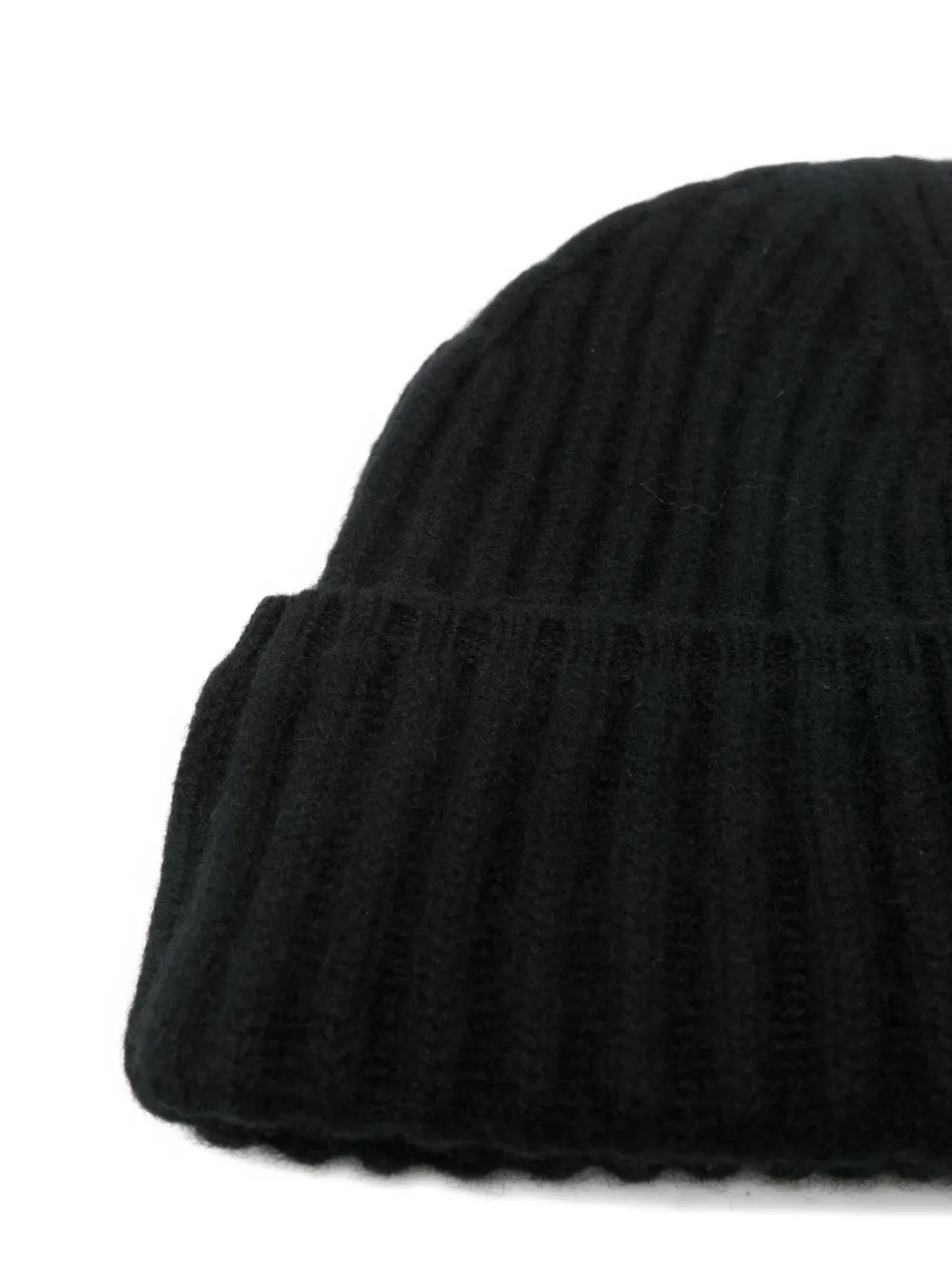 Kujten Bruges Ribbed-knit Cashmere Beanie In Black