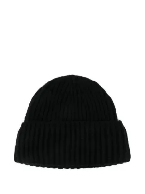 C.P. Company Goggle-lens Ribbed Beanie | Black | FARFETCH