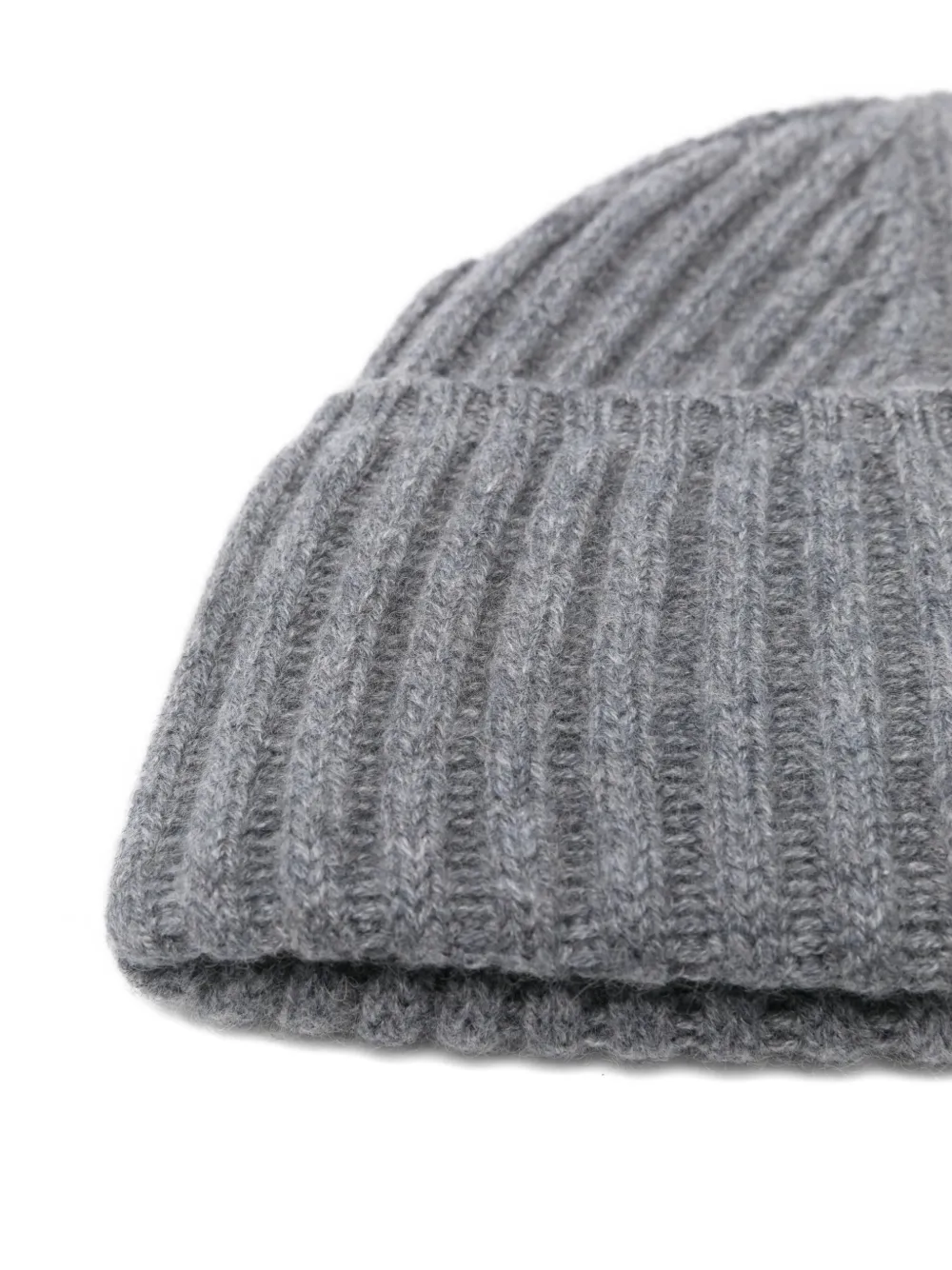 Kujten Bruges Ribbed-knit Cashmere Beanie In Gray