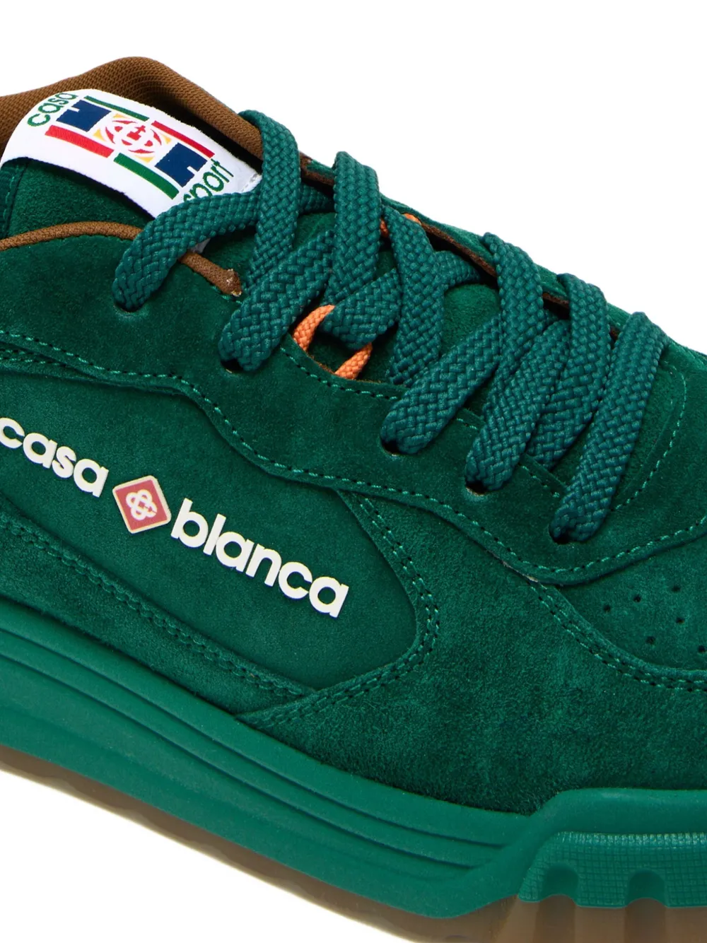 Casablanca Court suede platform sneakers Green