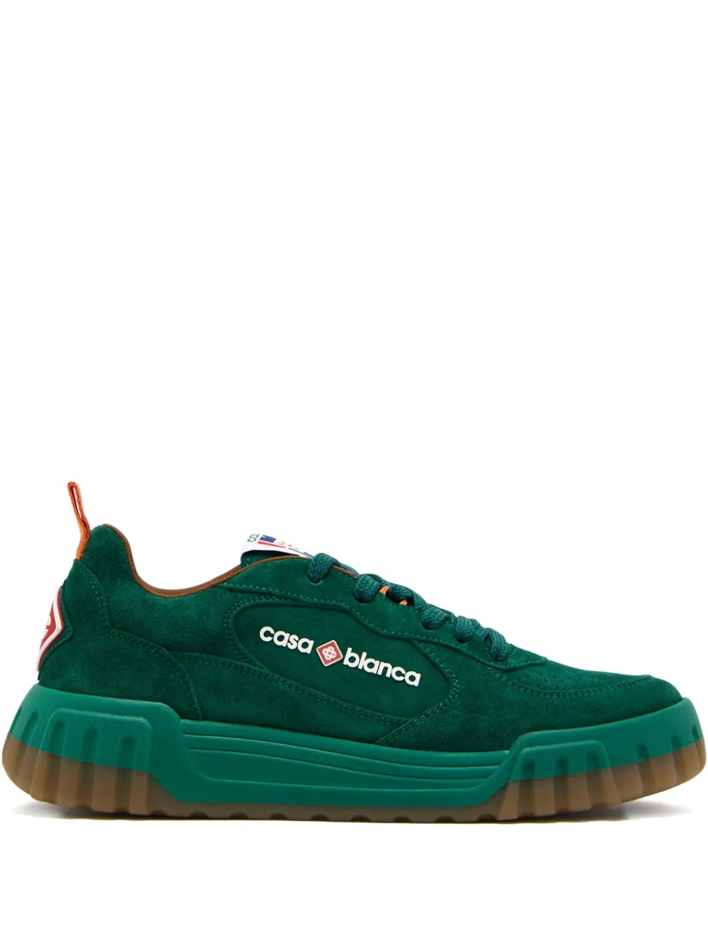Casablanca Court suede platform sneakers Green