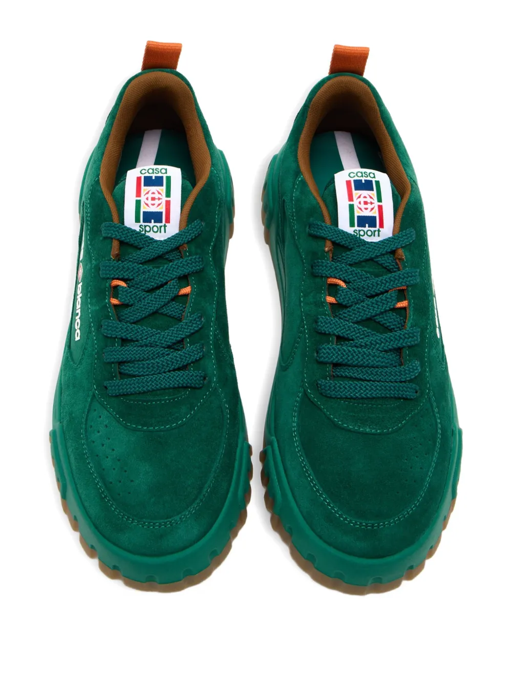 Casablanca Court suede platform sneakers Green