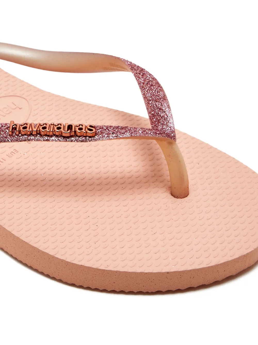 Havaianas Glitter Ii Womens Thong Slide Flip-flops In Pink