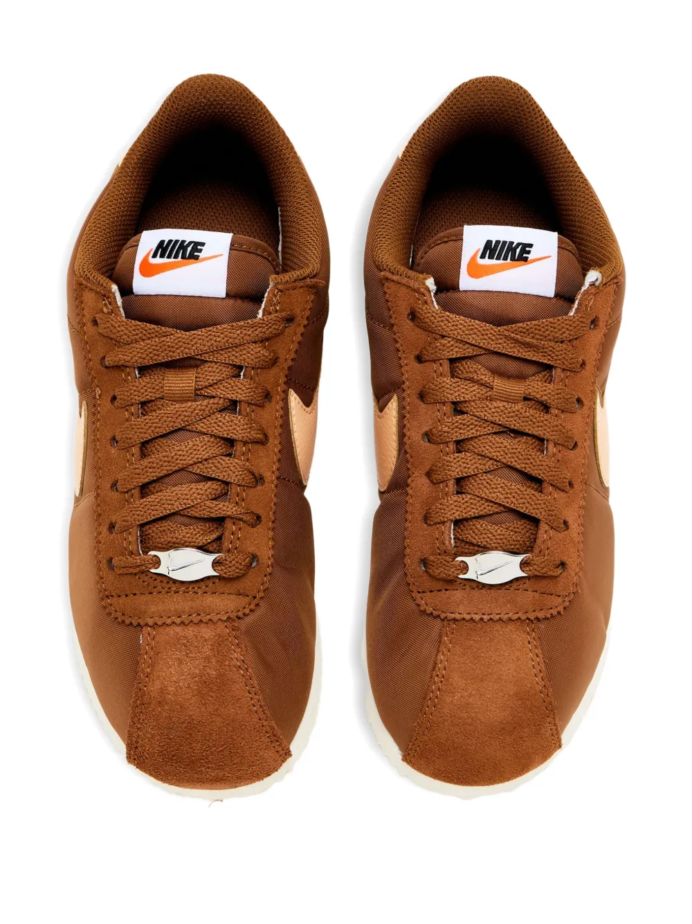Nike Cortez Suede And Leather-trimmed Shell Sneakers In Brown