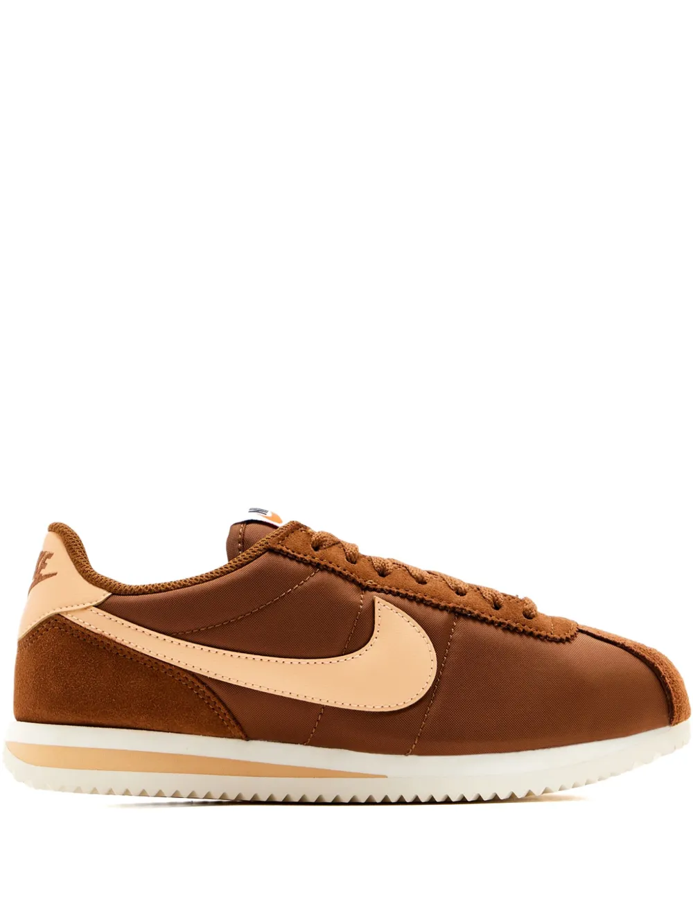 Nike Cortez Suede And Leather-trimmed Shell Sneakers In Brown