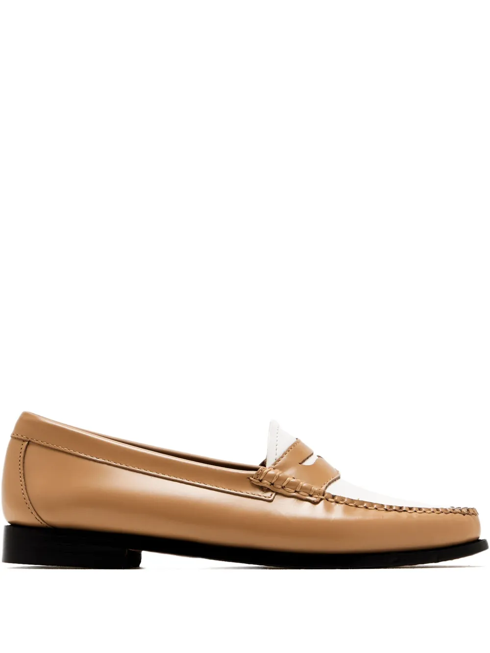 G.h. Bass & Co. Two-tone Leather Loafers In Neutral