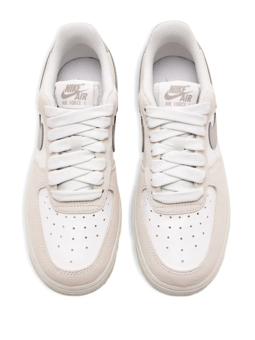 Nike Air Force 1 Suede-panel Sneakers In White