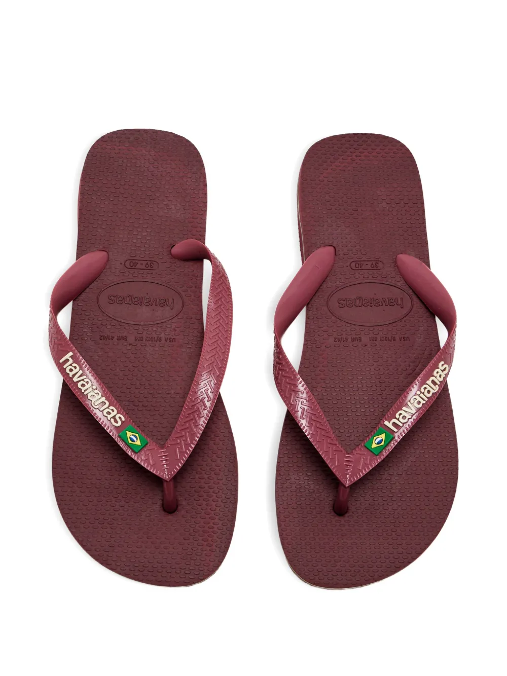 Havaianas logo-embossed flip-flops Red