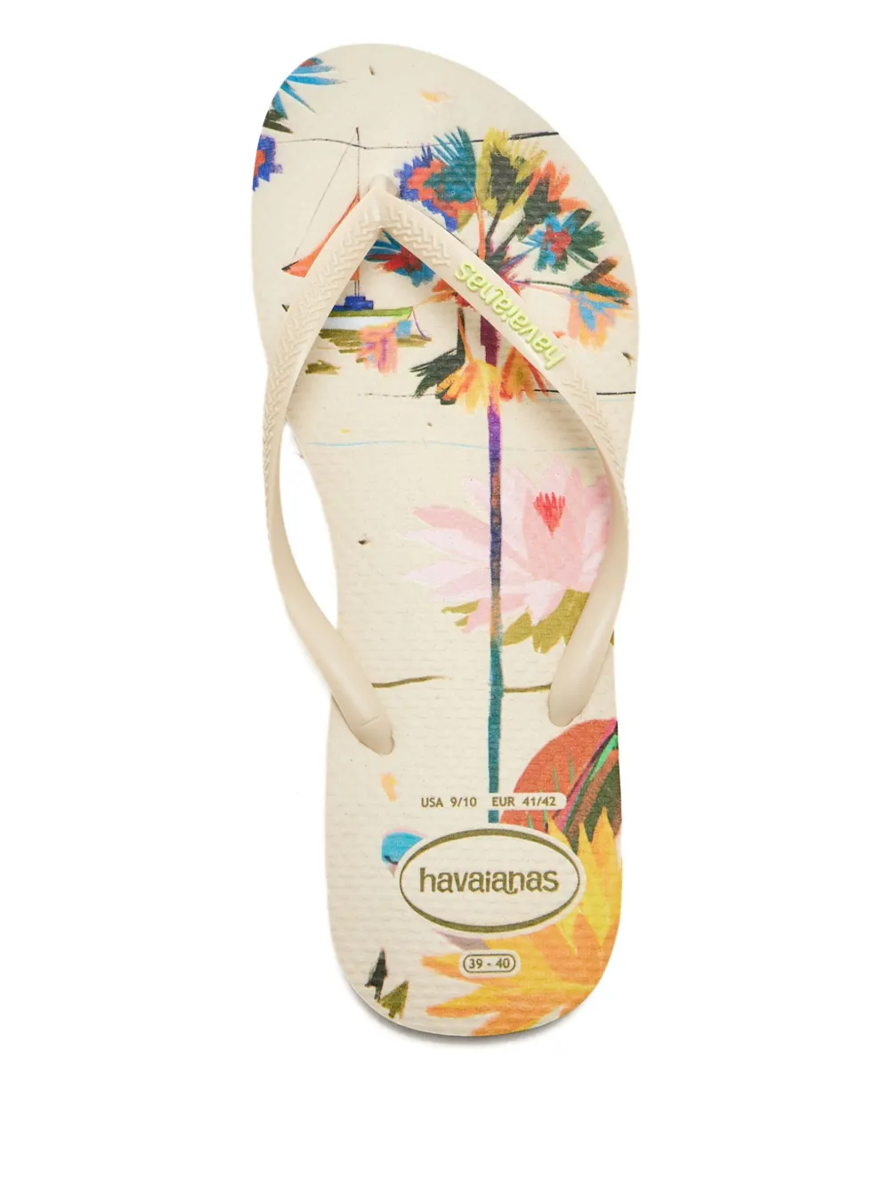 Havaianas Floral-print Flip-flops In Neutral