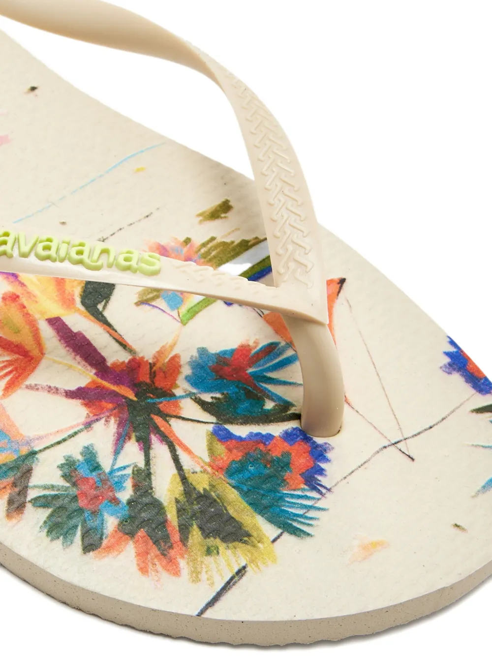 Havaianas Floral-print Flip-flops In Neutral