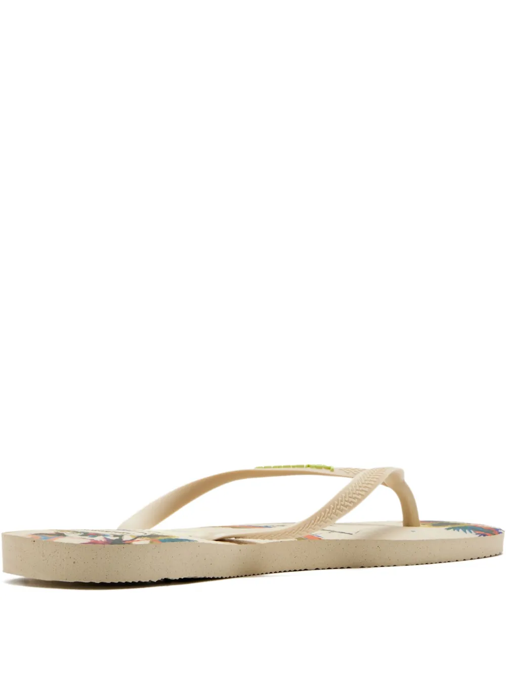 Havaianas Floral-print Flip-flops In Neutral