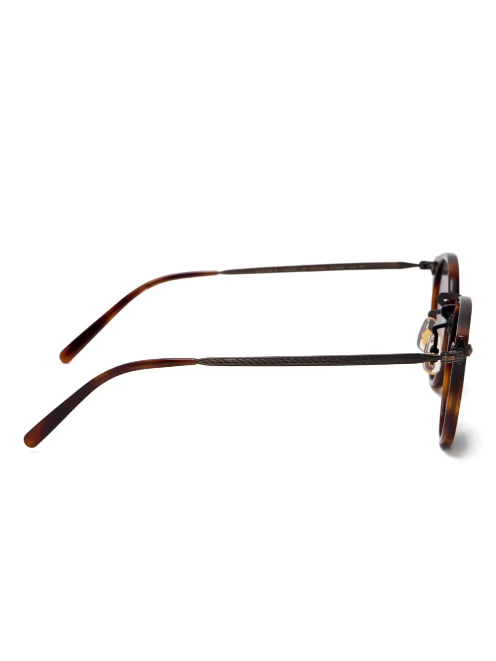 Oliver Peoples Zonnebril met rond montuur Bruin
