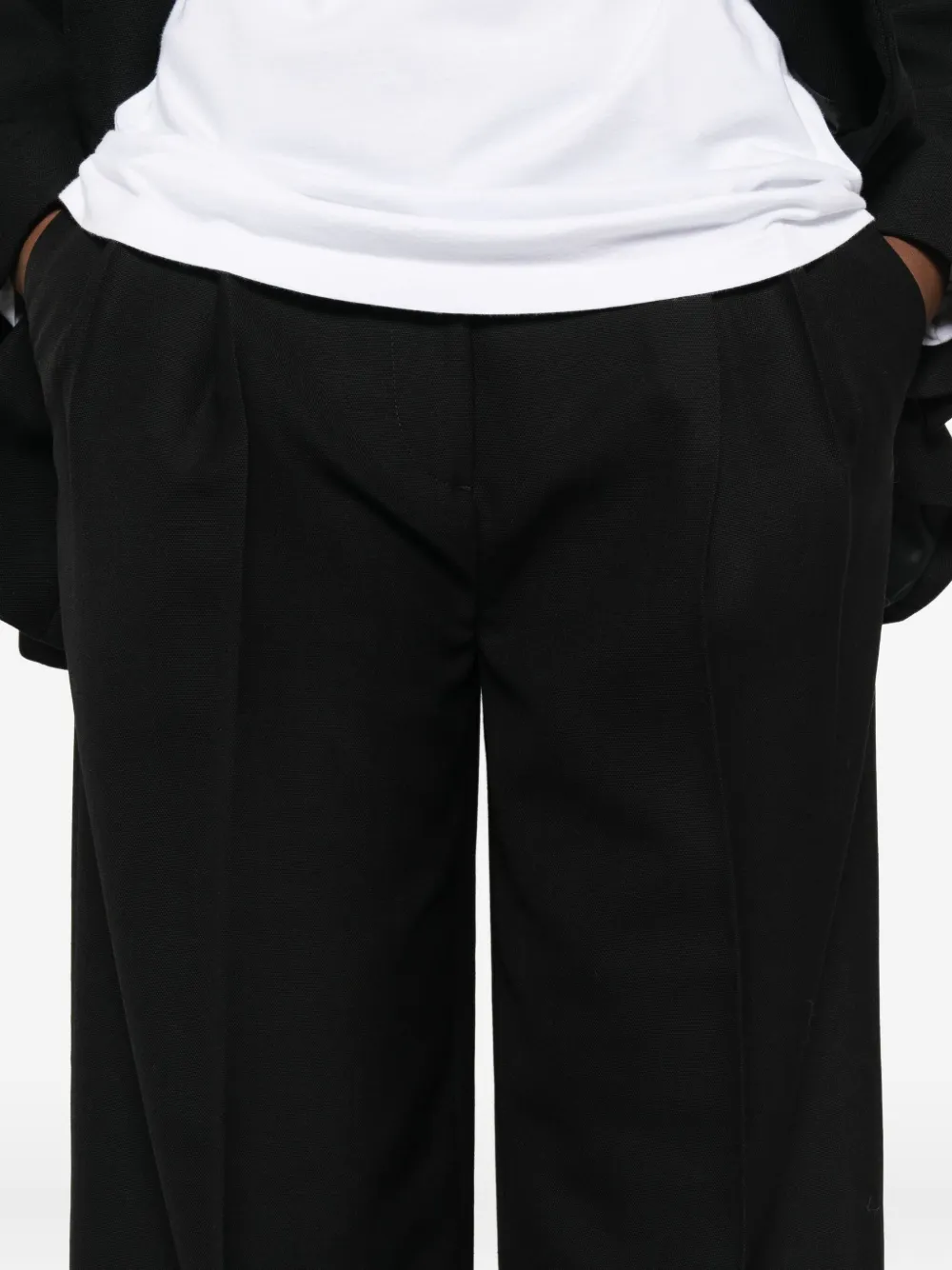 Totême Double-pleat Tailored Trousers In Black