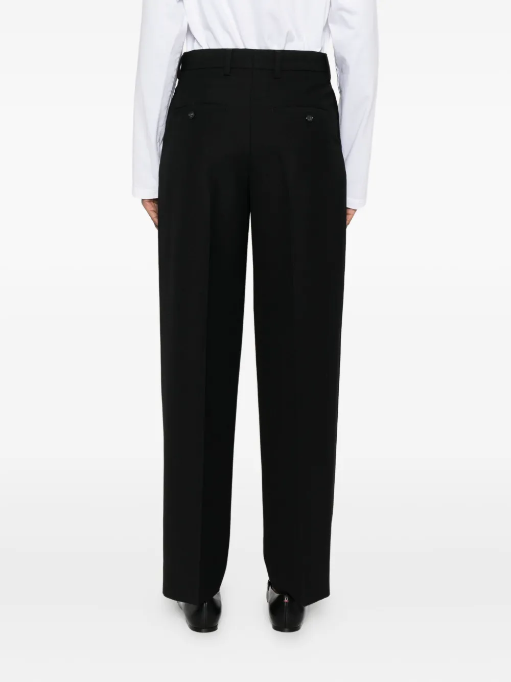 Totême Double-pleat Tailored Trousers In Black