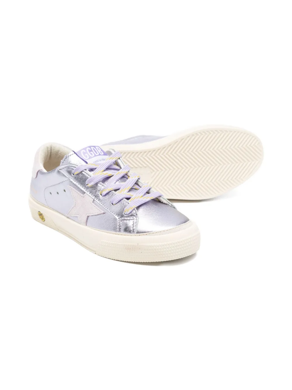 Golden Goose Super Star Metallic Sneakers In Purple