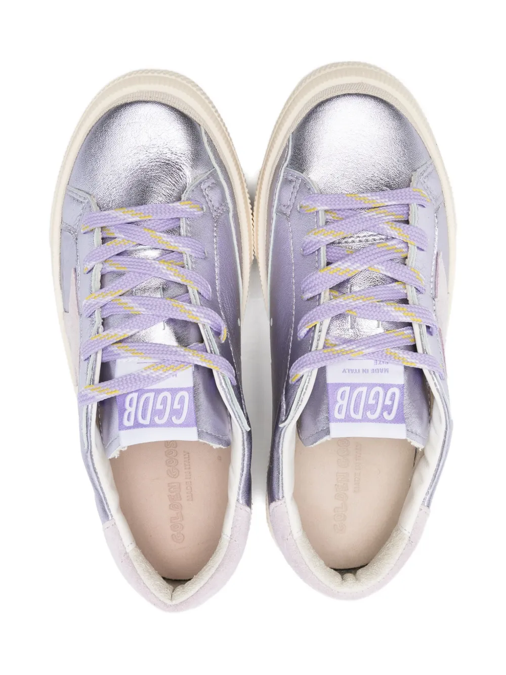 Golden Goose Super Star Metallic Sneakers In Purple