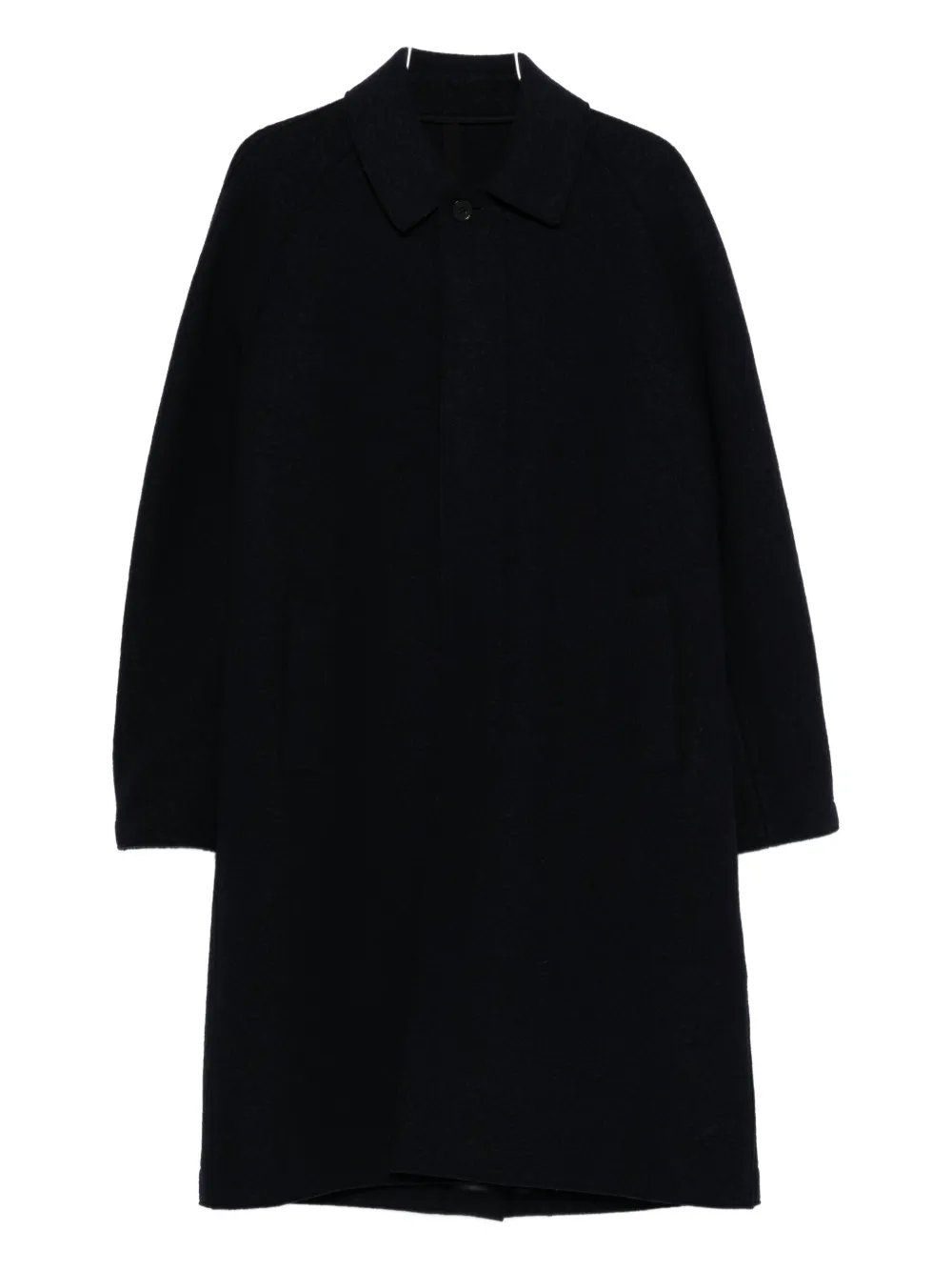 Harris Wharf London Raglan-sleeve Buttoned Coat In Blue