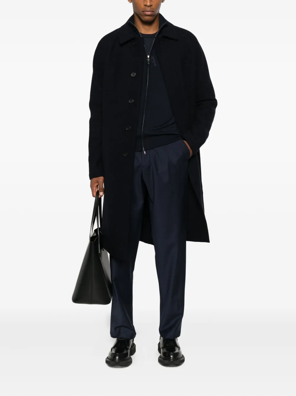 Harris Wharf London raglan-sleeve buttoned coat | Single Breasted Coats | Image 2