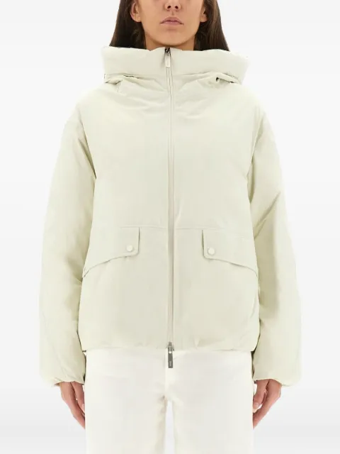 Laminar flap-pockets padded jacket