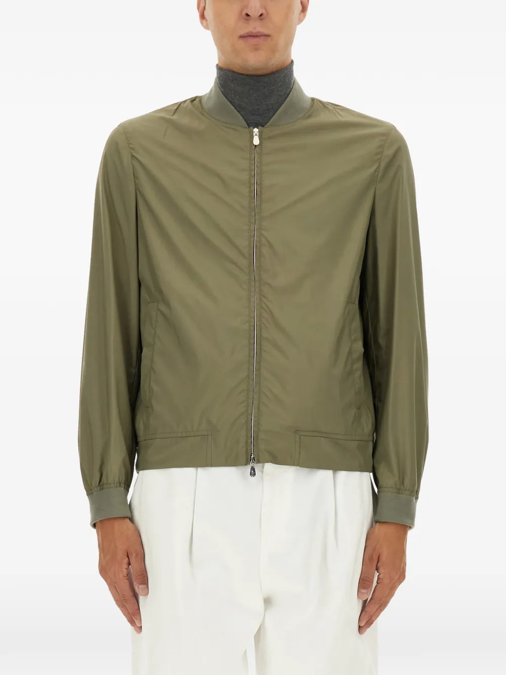 Brunello Cucinelli zip-up bomber jacket | Green | Image 1
