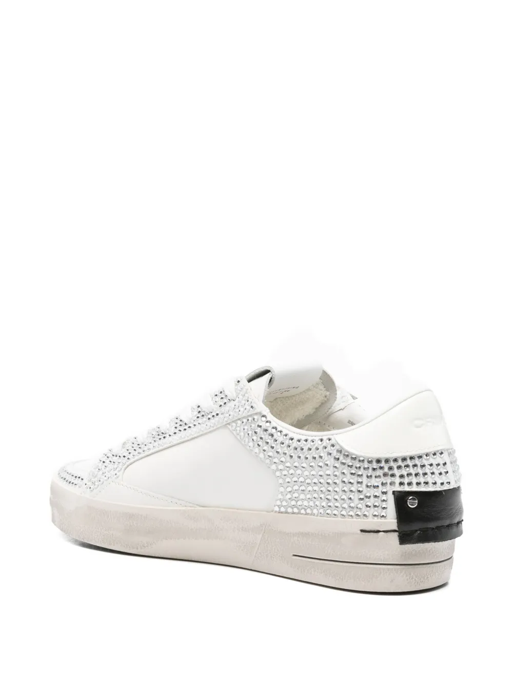 Crime London Sk8 Deluxe crystal-embellished sneakers White
