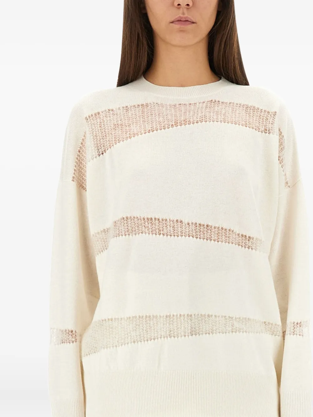 Fabiana Filippi Gestreepte trui Beige