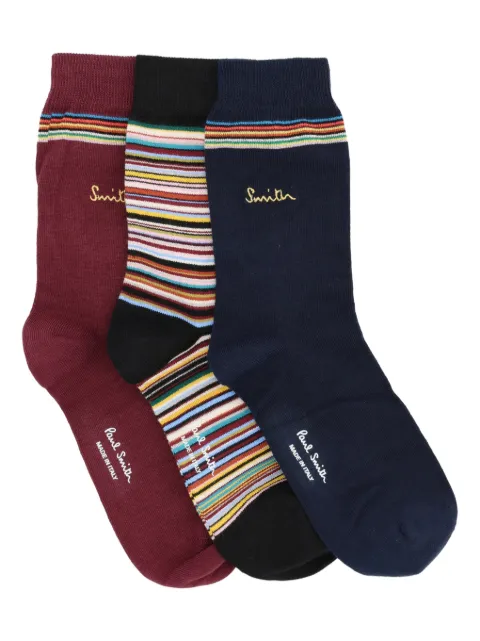 Paul Smith striped logo socks (pack of three)