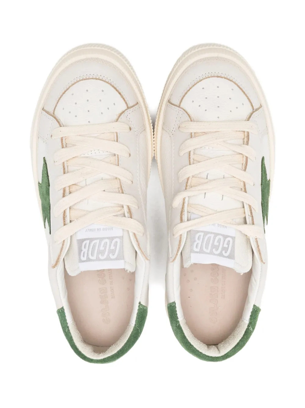 Golden Goose Super Star Leather Sneakers In White