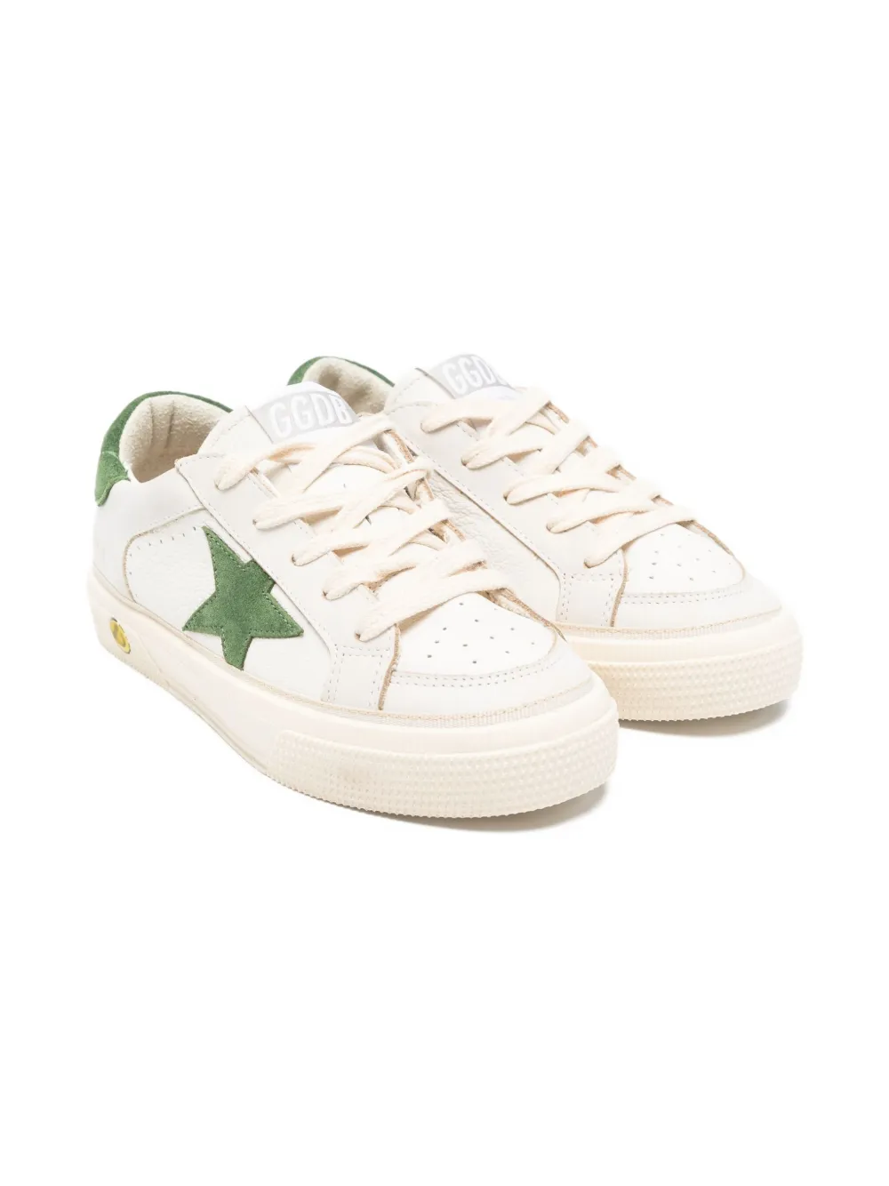 Golden Goose Babies' Super Star Leather Sneakers In White