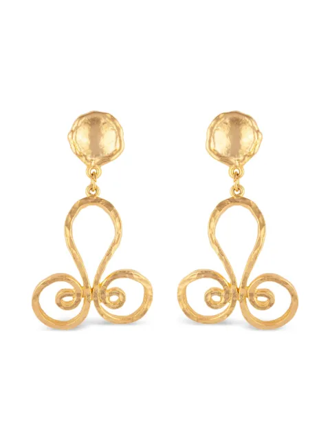 Susan Caplan Vintage 1990s swirl drop earrings