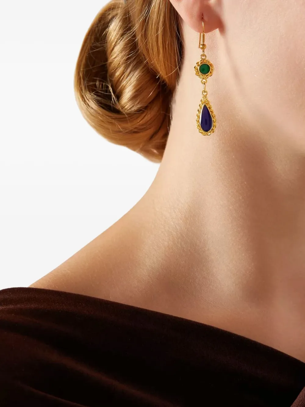 Susan Caplan Vintage 1990 Edwardian Revival drop earrings | Image 2