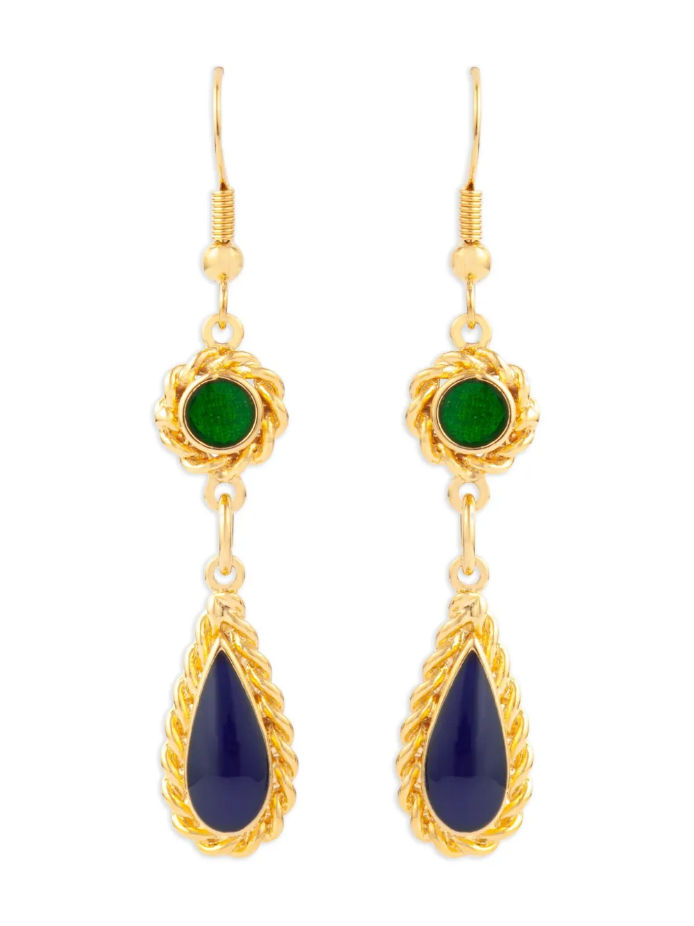 Susan Caplan Vintage 1990 Edwardian Revival drop earrings | Gold | Image 1
