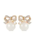 Nina Ricci Pre-Owned 1990s bow-embellishment earrings - Gold
