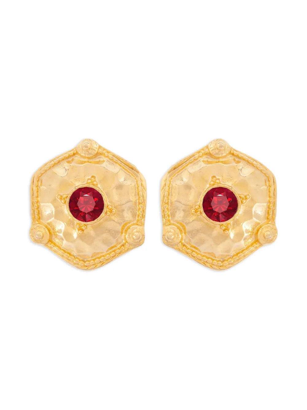 Susan Caplan Vintage 1980 crystal-embellishment earrings | Gold | Image 1