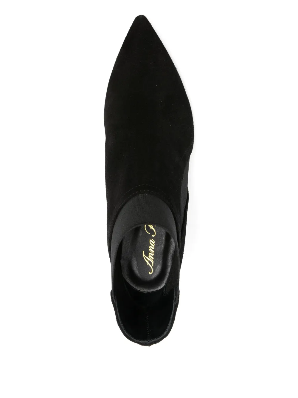 Anna F Pointed-toe Elastic-insert Boots In Blue