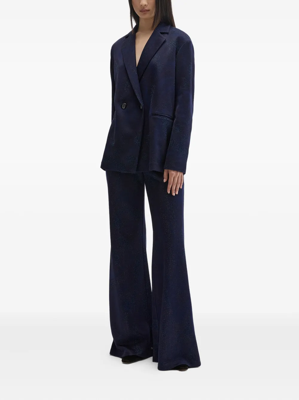 Maccapani Tats Glitter-embellished Blazer In Blue
