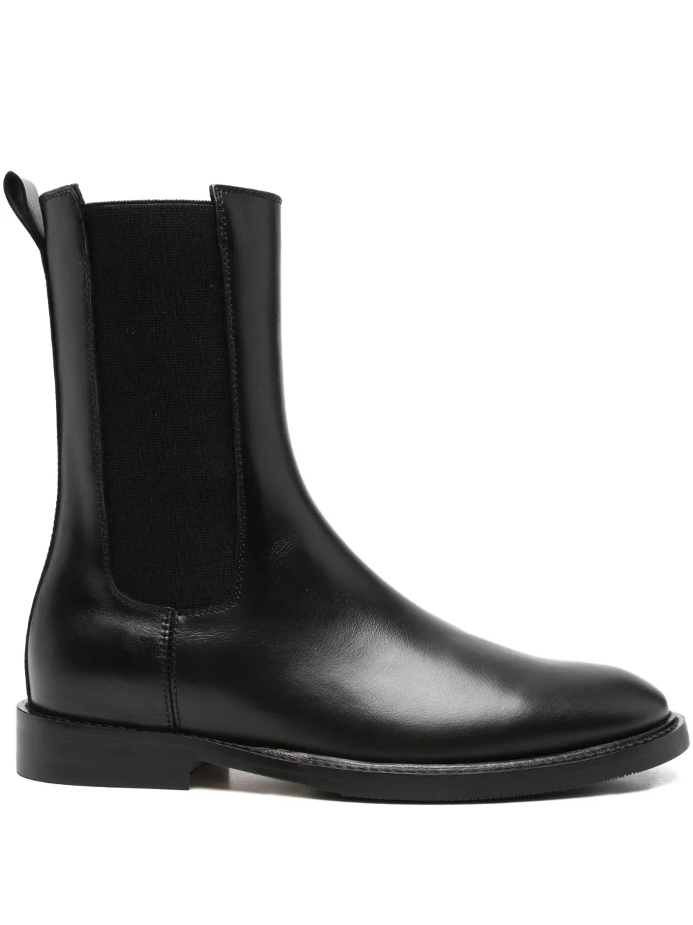 Anna F. elasticated-panel leather boots Black