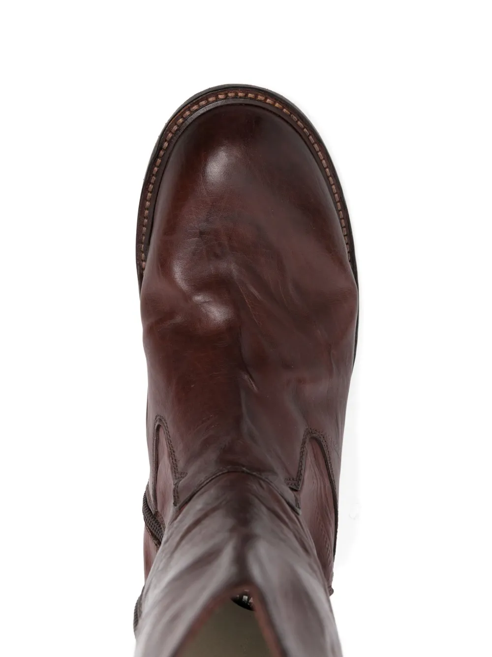 Moma leather zip boots Brown