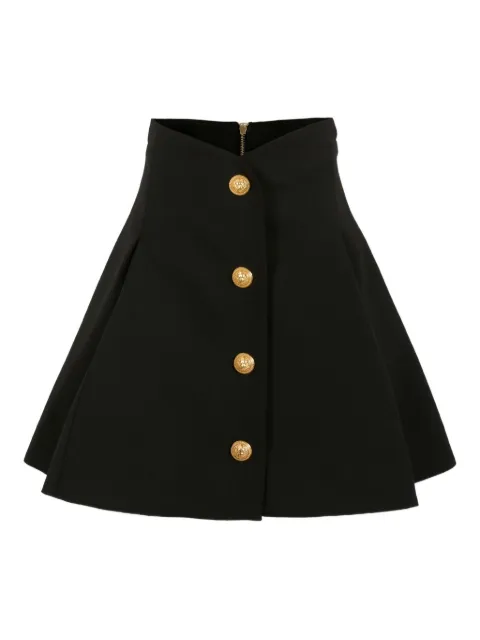 Balmain Kids falda plisada con botones dorados