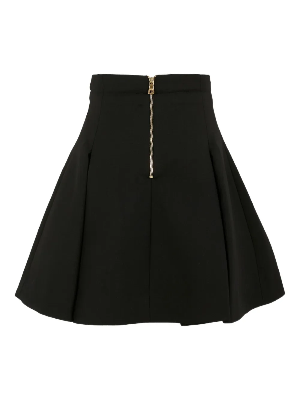 Balmain Kids Plooirok met gouden knoop Zwart