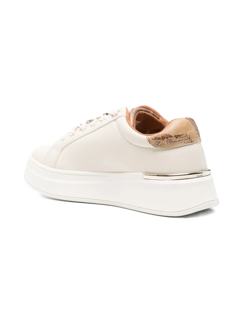 Alviero Martini 1° Classe Lace-up Platform Sneakers In White
