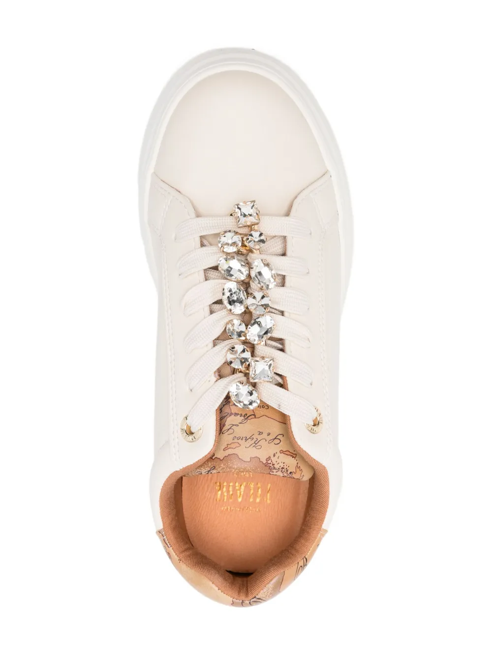 Alviero Martini 1° Classe Lace-up Platform Sneakers In White