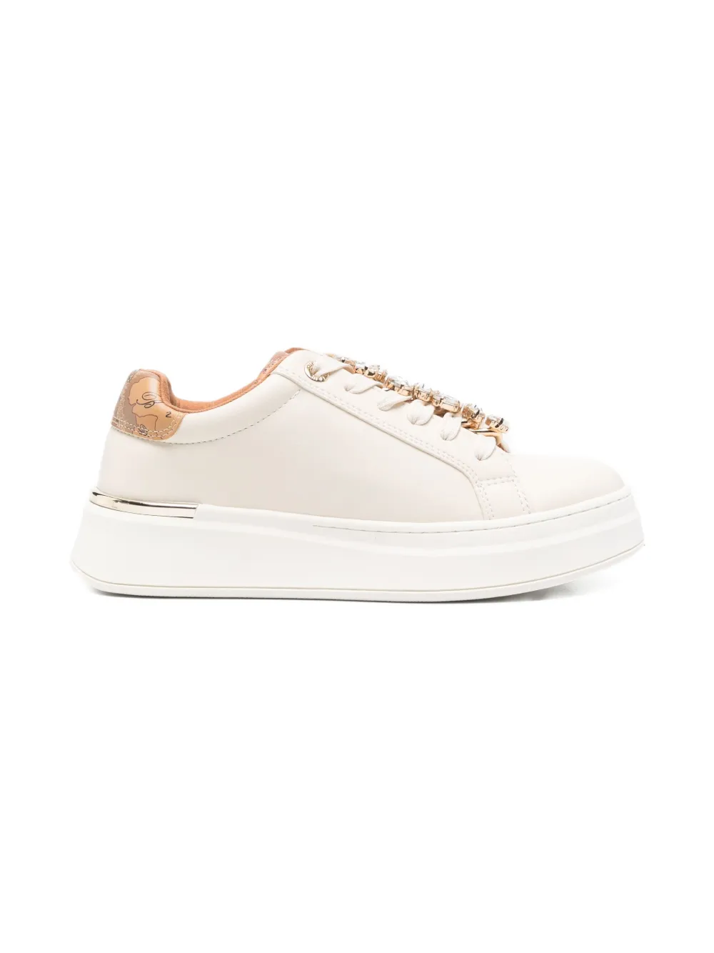 Alviero Martini 1° Classe Lace-up Platform Sneakers In White