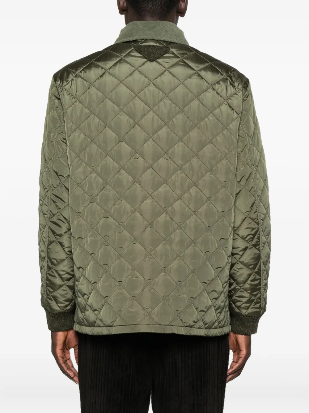 Prada Gewatteerd jack met diamantpatroon Groen