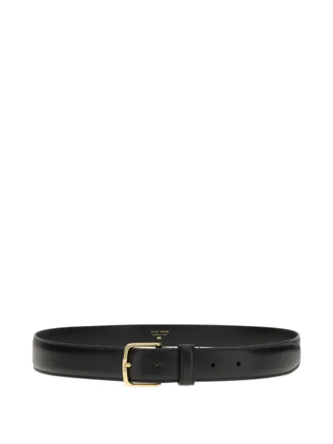 The Row leather buckle belt